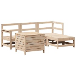 Salon de jardin 5 pcs bois de pin massif 509996509996