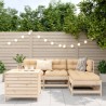 Salon de jardin 5 pcs bois de pin massif 509996509996