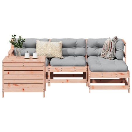 Salon de jardin 5 pcs bois massif sapin de douglas 509997509997