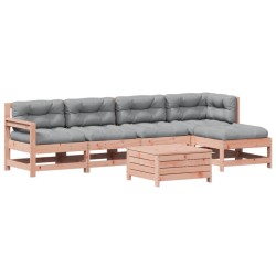 Salon de jardin 6 pcs avec coussins bois massif Douglas 509998509998
