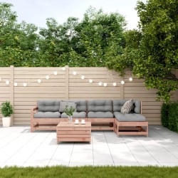 Salon de jardin 6 pcs avec coussins bois massif Douglas 509998509998