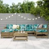Salon de jardin 7 pcs bois de pin imprégné 510001510001