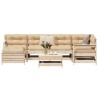 Salon de jardin 7 pcs bois de pin massif 510003510003