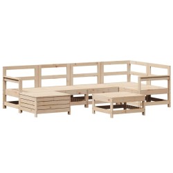 Salon de jardin 7 pcs bois de pin massif 510003510003