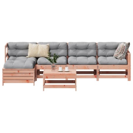 Salon de jardin 6 pcs bois massif sapin de douglas 510005510005