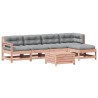 Salon de jardin 6 pcs avec coussins bois massif Douglas 510006510006