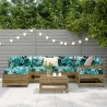 Salon de jardin 7 pcs bois de pin imprégné 510008510008