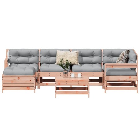 Salon de jardin 7 pcs bois massif sapin de douglas 510009510009
