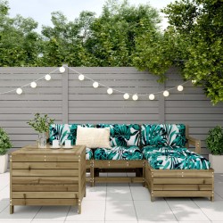 Salon de jardin 5 pcs bois de pin imprégné 510010510010