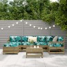 Salon de jardin 7 pcs bois de pin imprégné 510011510011