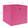 Boîtes de rangement 4 pcs Tissu intissé 28x28x28 cm Rose 510016510016