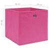 Boîtes de rangement 10 pcs Tissu intissé 28x28x28 cm Rose 510017510017