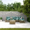 Salon de jardin 6 pcs avec coussins bois de pin imprégné 510019510019