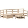 Salon de jardin 6 pcs bois de pin massif 510020510020