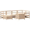 Salon de jardin 7 pcs bois de pin massif 510025510025