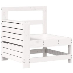 Salon de jardin 7 pcs blanc bois de pin massif 510026510026