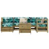 Salon de jardin 7 pcs bois de pin imprégné 510028510028