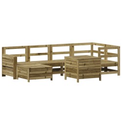 Salon de jardin 7 pcs bois de pin imprégné 510028510028