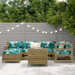 Salon de jardin 7 pcs bois de pin imprégné 510028510028