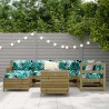Salon de jardin 7 pcs bois de pin imprégné 510028510028