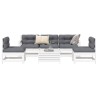 Salon de jardin 6 pcs blanc bois de pin massif 510030510030