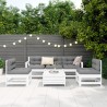 Salon de jardin 6 pcs blanc bois de pin massif 510030510030