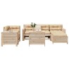 Salon de jardin 7 pcs bois de pin massif 510034510034