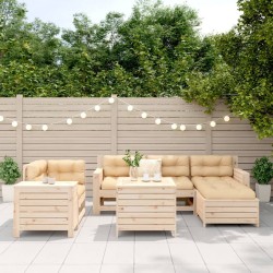 Salon de jardin 7 pcs bois de pin massif 510034510034