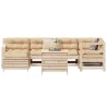 Salon de jardin 7 pcs bois de pin massif 510035510035