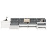 Salon de jardin 7 pcs blanc bois de pin massif 510037510037
