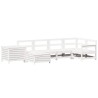Salon de jardin 7 pcs blanc bois de pin massif 510037510037