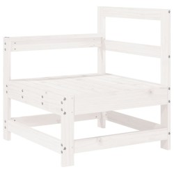 Salon de jardin 7 pcs blanc bois de pin massif 510037510037