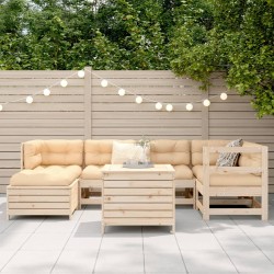 Salon de jardin 7 pcs bois de pin massif 510039510039