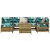 Salon de jardin 7 pcs bois de pin imprégné 510040510040