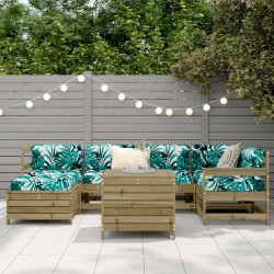 Salon de jardin 7 pcs bois de pin imprégné 510040510040