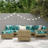 Salon de jardin 7 pcs bois de pin imprégné 510040510040