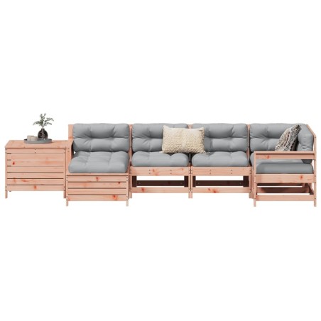 Salon de jardin 7 pcs bois massif sapin de douglas 510042510042