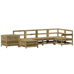 Salon de jardin 7 pcs bois de pin imprégné 510044510044