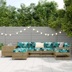 Salon de jardin 7 pcs bois de pin imprégné 510044510044