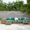 Salon de jardin 7 pcs bois de pin imprégné 510044510044