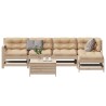 Salon de jardin 6 pcs avec coussins Bois de pin massif 510045510045