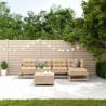 Salon de jardin 6 pcs avec coussins Bois de pin massif 510045510045
