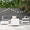 Salon de jardin 7 pcs blanc bois de pin massif 510047510047
