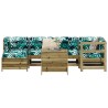 Salon de jardin 7 pcs bois de pin imprégné 510048510048