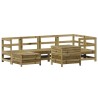Salon de jardin 7 pcs bois de pin imprégné 510048510048