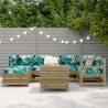 Salon de jardin 7 pcs bois de pin imprégné 510048510048
