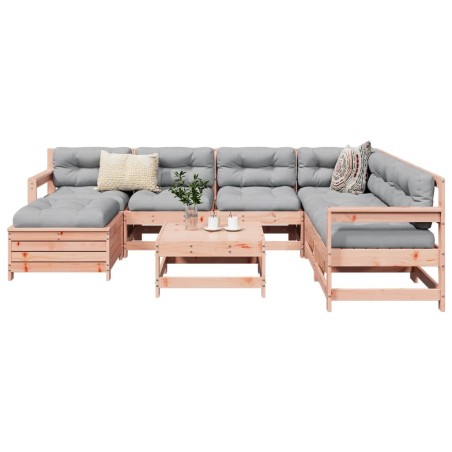 Salon de jardin 8 pcs bois massif sapin de douglas 510052510052