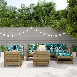 Salon de jardin 7 pcs bois de pin imprégné 510053510053