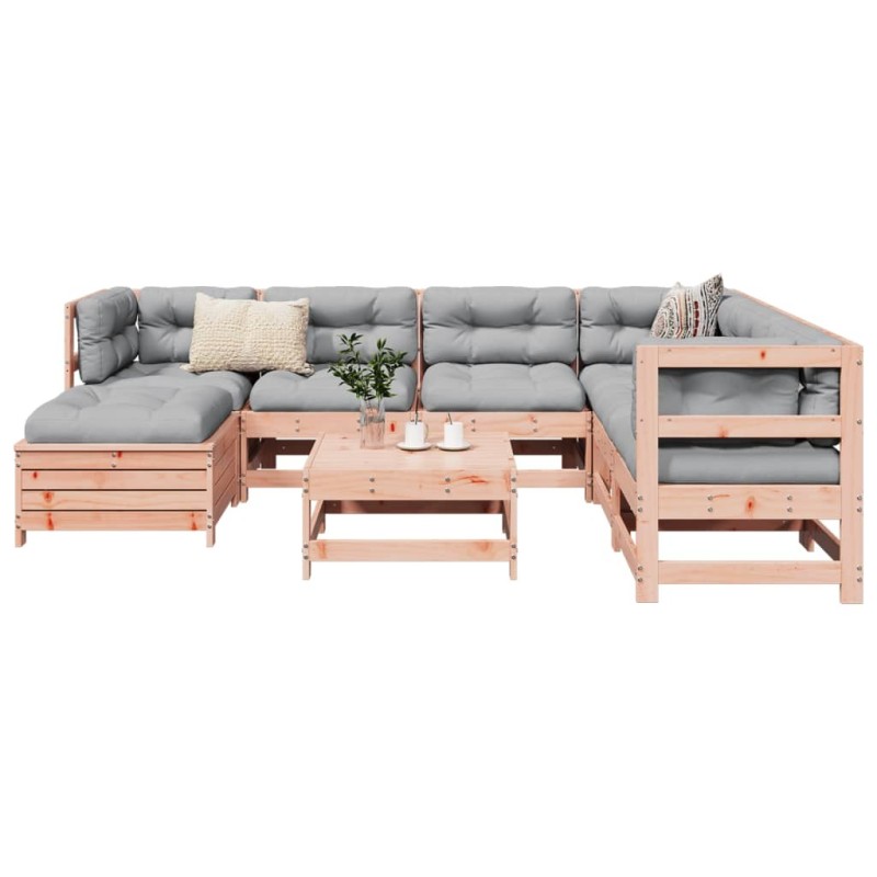 Salon de jardin 8 pcs bois massif sapin de douglas 510054510054