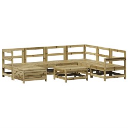 Salon de jardin 8 pcs bois de pin imprégné 510057510057